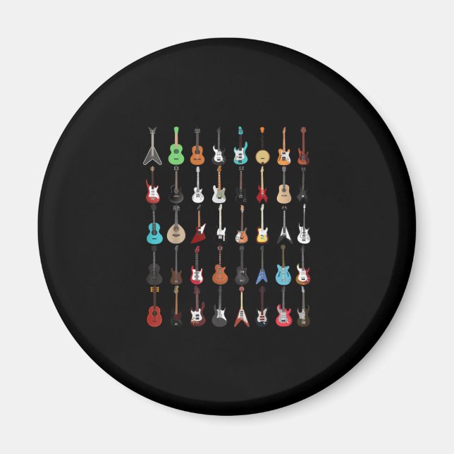 Guitarist Guitar Musical Instrument Rock and Roll Magnet (Front)