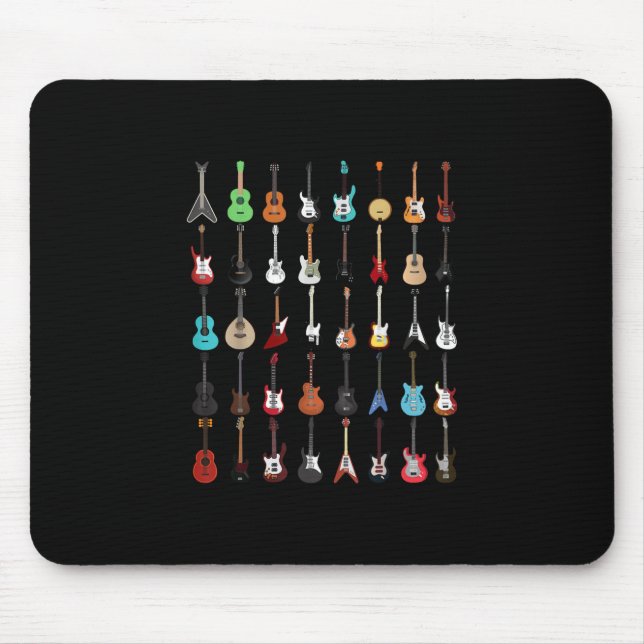 Guitarist Guitar Musical Instrument Rock and Roll Mouse Mat (Front)