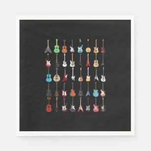 Guitarist Guitar Musical Instrument Rock and Roll Napkin
