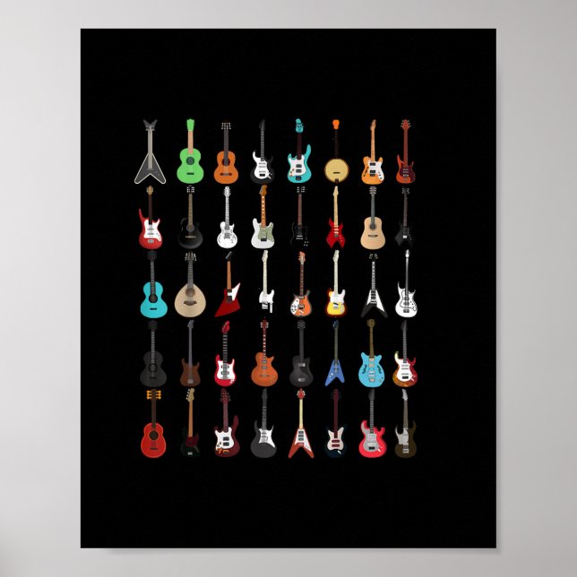 Guitarist Guitar Musical Instrument Rock and Roll Poster (Front)