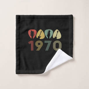Guitarist Guitar Pick 1970 Guitarist Birthday Wash Cloth