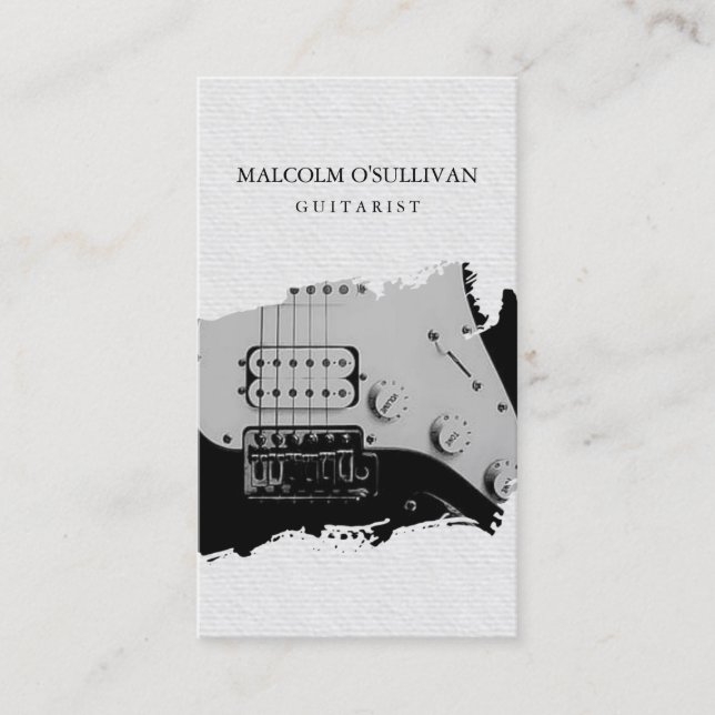 Guitarist Guitar Player Music Musician Business Card (Front)