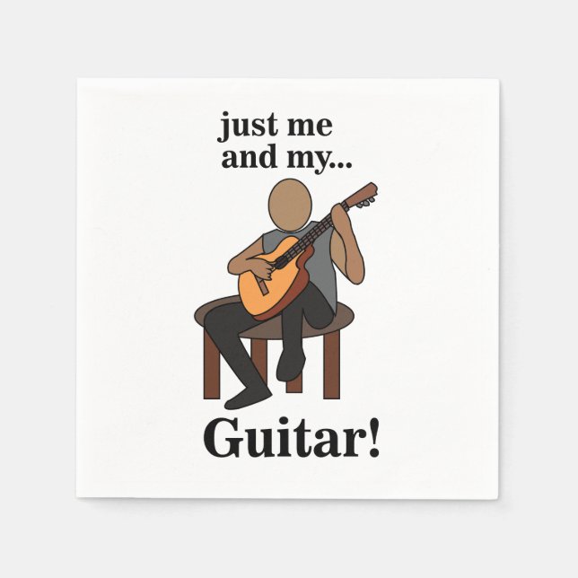 Guitarist Guitar Player Musical Party Napkin (Front)