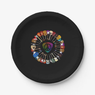 Guitarist Guitar Variety Birthday Paper Plate