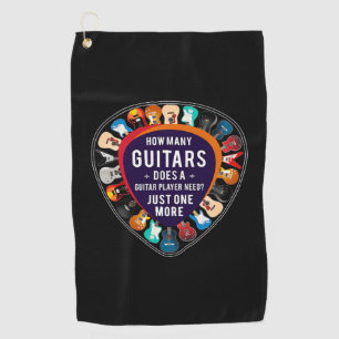 Guitarist How Many Guitars Birthday Golf Towel