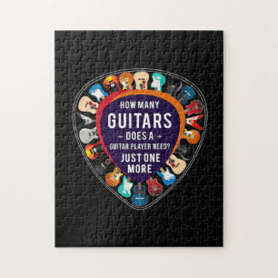 Guitarist How Many Guitars Birthday Jigsaw Puzzle