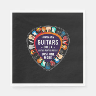 Guitarist How Many Guitars Birthday Napkin