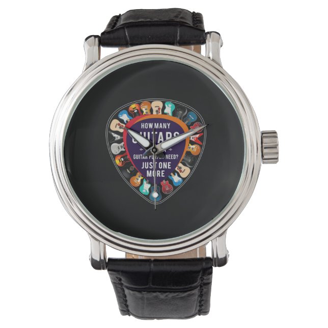 Guitarist How Many Guitars Birthday Watch (Front)