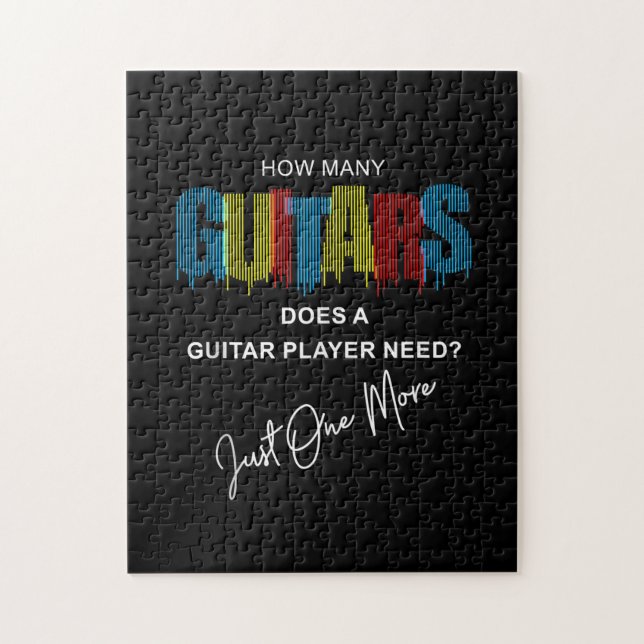Guitarist How Many Guitars Does Birthday Jigsaw Puzzle (Vertical)
