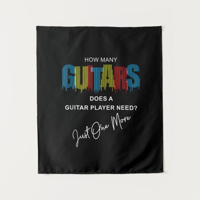 Guitarist How Many Guitars Does Birthday Tapestry (Front)