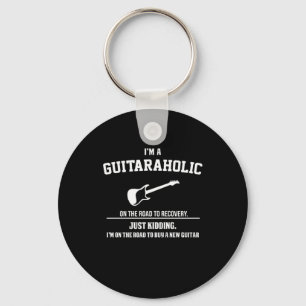 Guitarist I Am Guitaraholic Birthday Key Ring