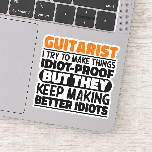 Guitarist I Try To Make Things Guitar Lover Funny (Detail)