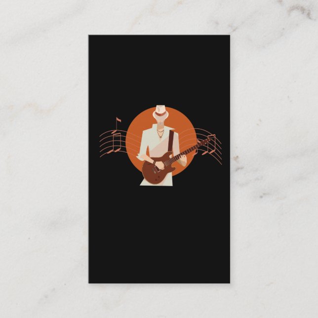 Guitarist Jazz Lover Electric Guitar Musician Business Card (Front)