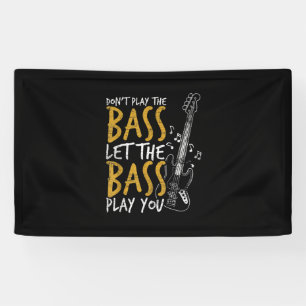 Guitarist Let The Bass Guitar Birthday Banner