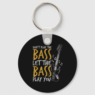 Guitarist Let The Bass Guitar Birthday Key Ring