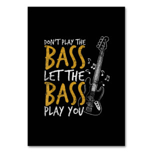 Guitarist Let The Bass Guitar Birthday Table Number