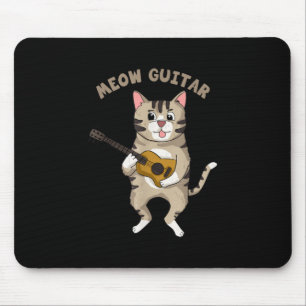 Guitarist Meow Guitar Cute Cat Playing Guitar Xmas Mouse Mat