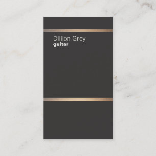 Guitarist Minimalistic Black Business Card