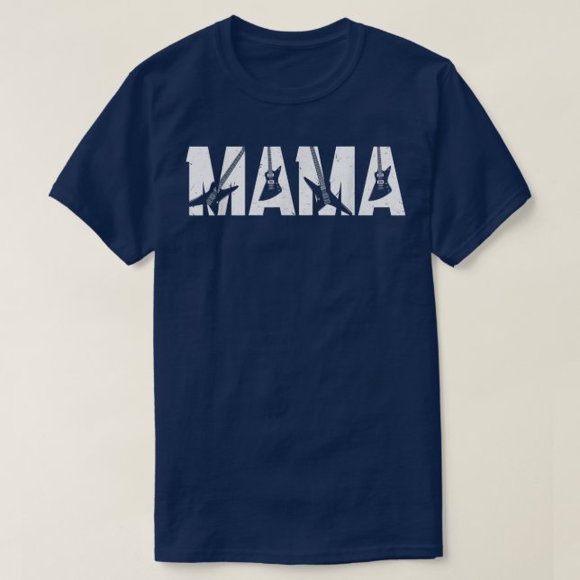 Guitarist Mommy Funny Mama Music Guitar Mothers Da T-Shirt (Design Front)