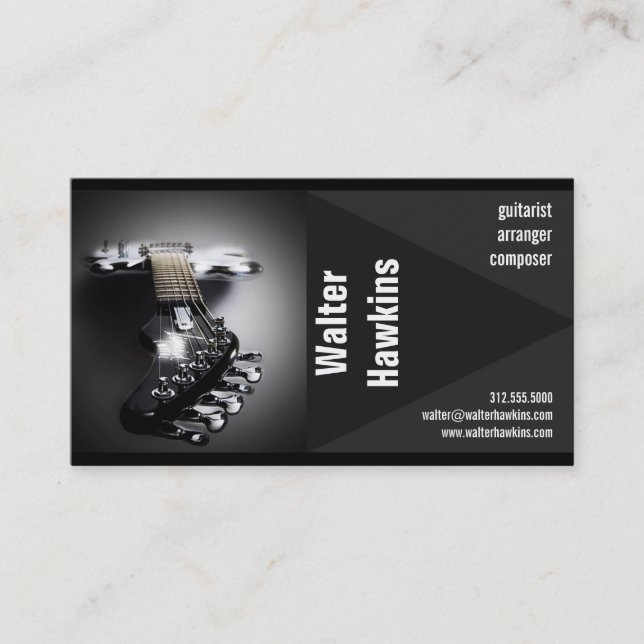guitarist musician business card (Front)