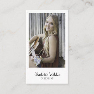 Guitarist Musician Teacher Custom Photo Business Card