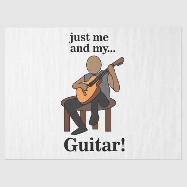 Guitarist Playing Guitar Birthday Tissue Paper (Front)