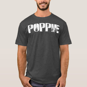 Guitarist Poppie Funny Music Guitar Lover Fathers  T-Shirt