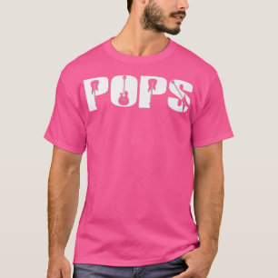 Guitarist Pops Funny Music Guitar Lover Fathers Da T-Shirt