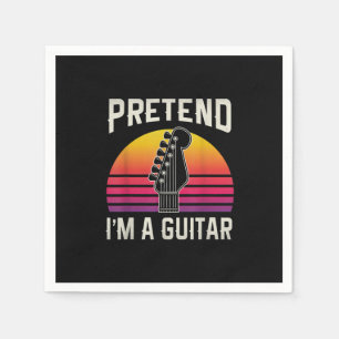 Guitarist Pretend I Am A Guitar Birthday Napkin
