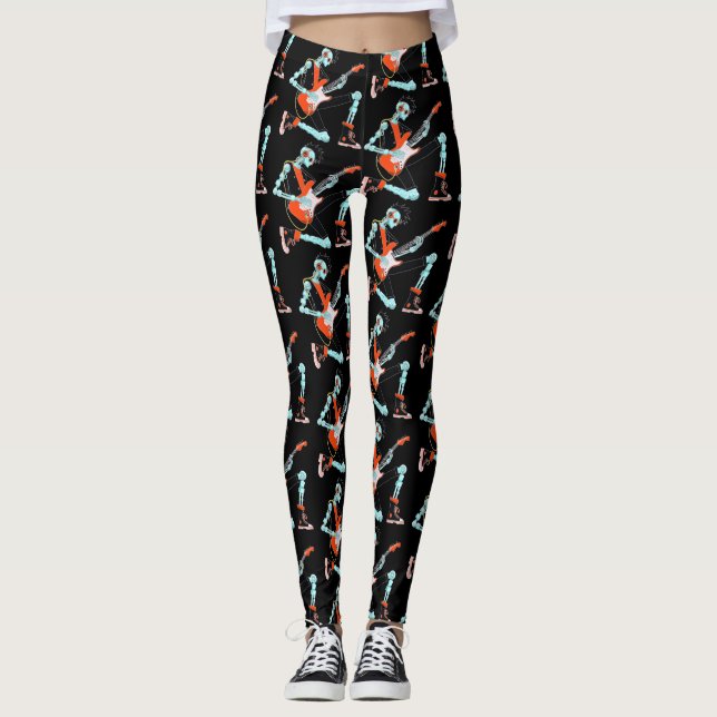 Guitarist Robot Leggings (Front)