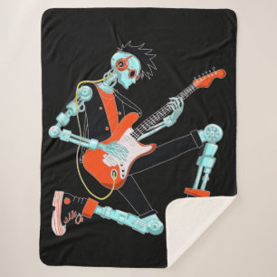 Guitarist Robot Sherpa Blanket