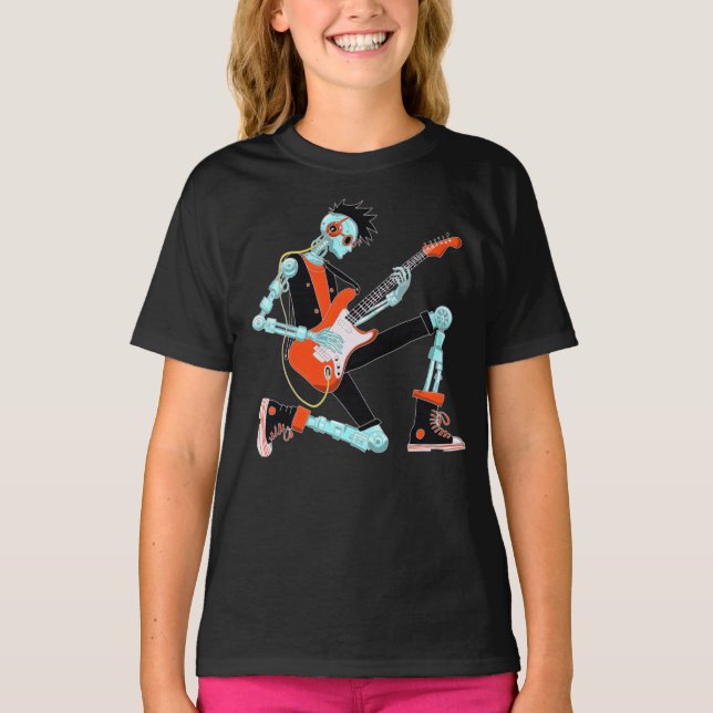 Guitarist Robot T-Shirt (Front)