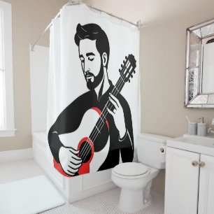 Guitarist Shower Curtain