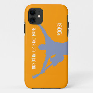 Guitarist Silhouette Favourite Musician Band Name iPhone 11 Case
