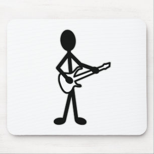 Guitarist Stick Figure Mouse Mat