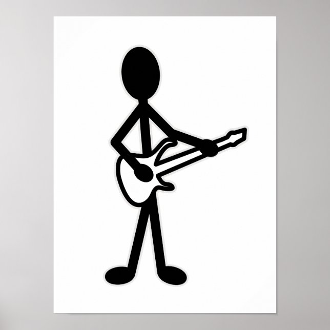 Guitarist Stick Figure Poster (Front)