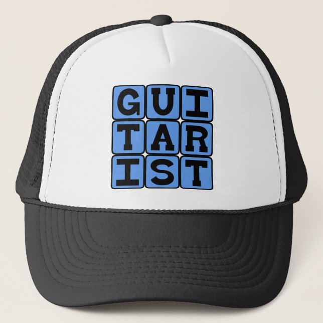 Guitarist, String Musician Trucker Hat (Front)
