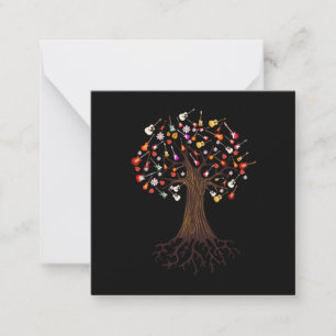 Guitarist Tree Guitar Birthday Card