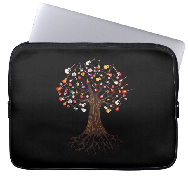 Guitarist Tree Guitar Birthday Laptop Sleeve (Front)