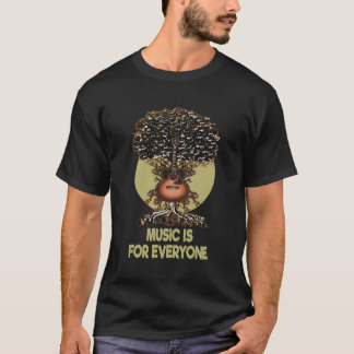 Guitarist Tree Life Guitar Player Music Is For Eve T-Shirt