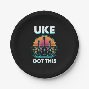 Guitarist Uke Got This Birthday Paper Plate
