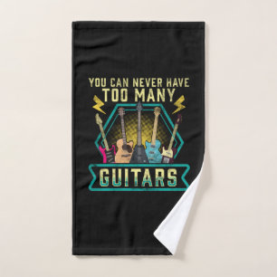 Guitarist You Can Never Have Too Many Guitars Xmas Hand Towel