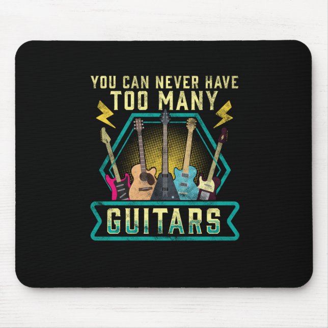 Guitarist You Can Never Have Too Many Guitars Xmas Mouse Mat (Front)