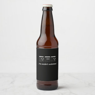 Guitarist You Would Not Understand Birthday Beer Bottle Label