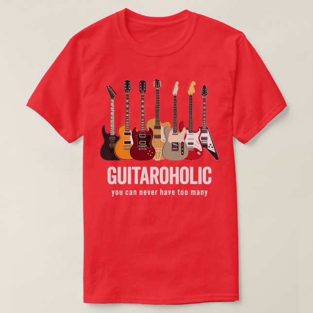 Guitaroholic Several Guitars in Perfect Harmony T-Shirt (Design Front)