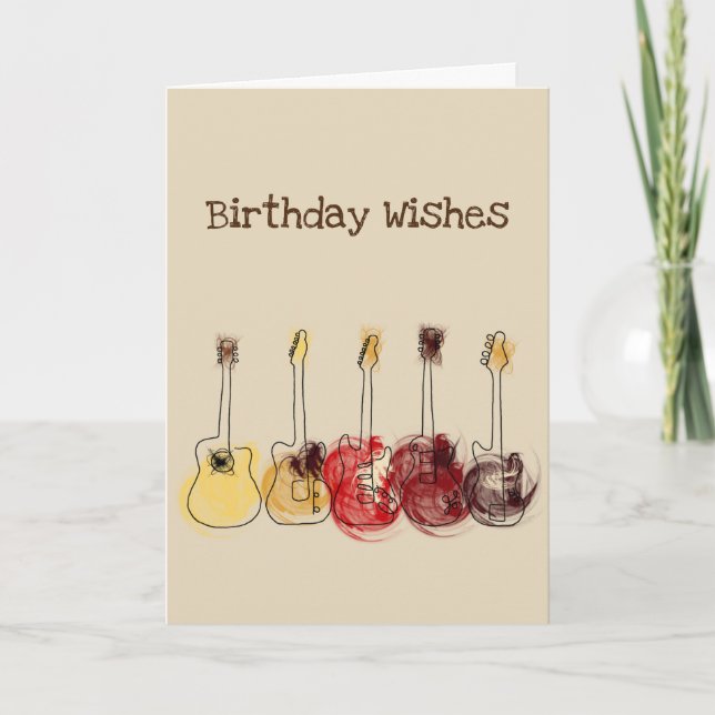 Guitars birthday card (Front)