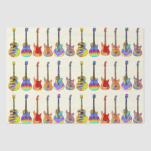 Guitars Colourful Pattern Tissue Paper