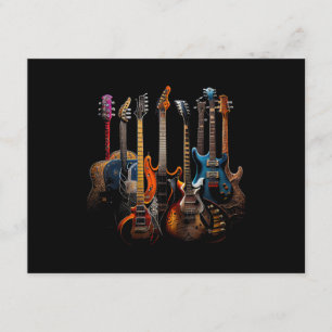 Guitars guitarists gift enclosure card