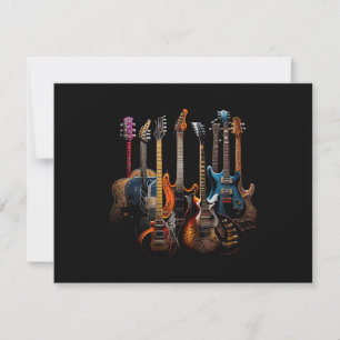 Guitars guitarists gift save the date
