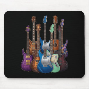 Guitars Guitarists Music Guitar Gifts For Men Mouse Mat